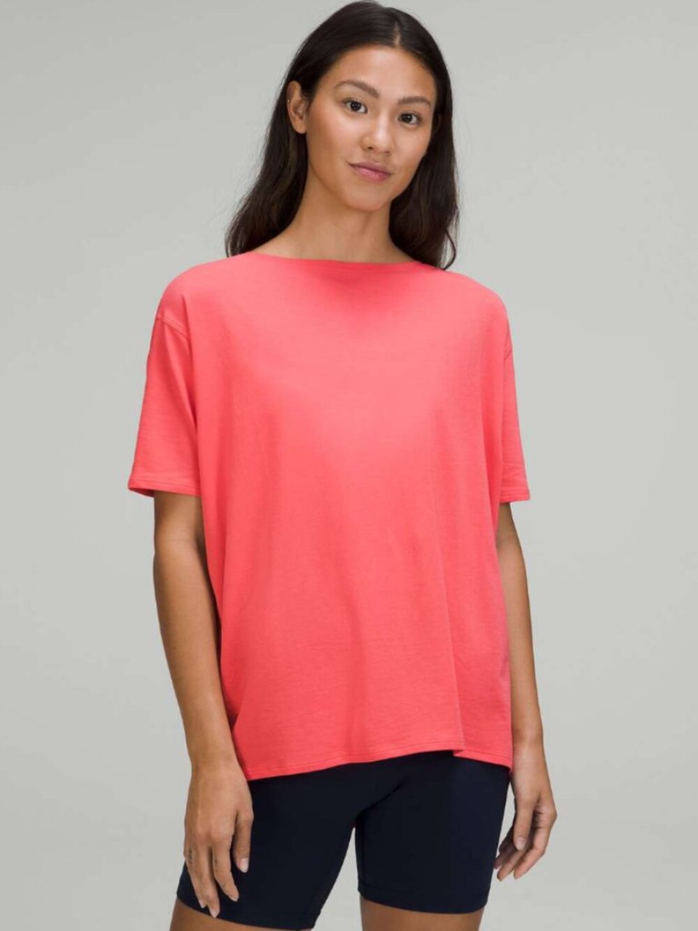 Lululemon Back in Action Short Sleeve Shirt Pink Coral Size 6 W3FHNS